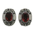 Sterling Silver 'Exuberance' Garnet Earrings (Indonesia)