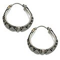 Sterling Silver and 18k Gold 'Ornament' Earrings (Indonesia)