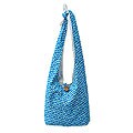 Cotton 'Azure Arabesque' Handbag (Thailand)