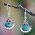 Sterling Silver Turquoise 'Sweet Blue' Earrings (Indonesia)
