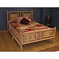 Log Pole Cedar Slat Adirondack Queen Bed