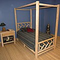 Rustic Adirondack Cedar Tahawus Twin Canopy Bed
