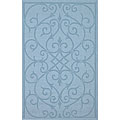 Napoli Wrought Iron Light Blue Rug (3'5 x 5'5)