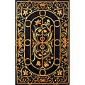 Splendor Garden Gate Black Rug (4'9 x 7'1)