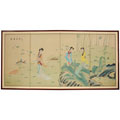 Ladies in the Garden Silkscreen (China)