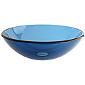 Fontaine Blue Vessel Sink with Drain