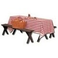 Red Gingham 40-in x 300-ft Roll Plastic Table Cover