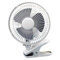6'' Clip-On Fan, 2-Speed, 3-6/11''x2-1/6''x5-2/17'', Light Gray (Each)