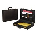 Black Expanding Leather Attache Case