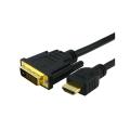 Eforcity 25-foot B/ A CL2 Rated Black Gold HDMI to DVI-D Cable