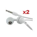 Eforcity 2-piece White In-ear Stereo Earbud Set for Apple iPod