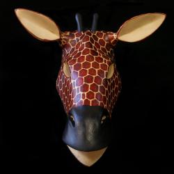 Hand-carved African Giraffe Mask (Kenya)