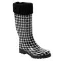 Bamboo by Journee Women's Houndstooth Rain Boots
