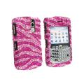 Blackberry Curve 8300 Hot/Baby Pink Zebra Diamond Snap-on Case