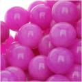 Bright Fuchsia Pink Candy Jade Round Bead 15.5-inch Strands (Pack of 2)