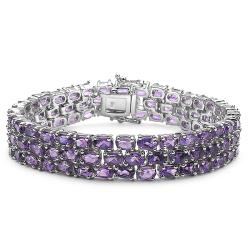Sterling Silver Amethyst Bracelet