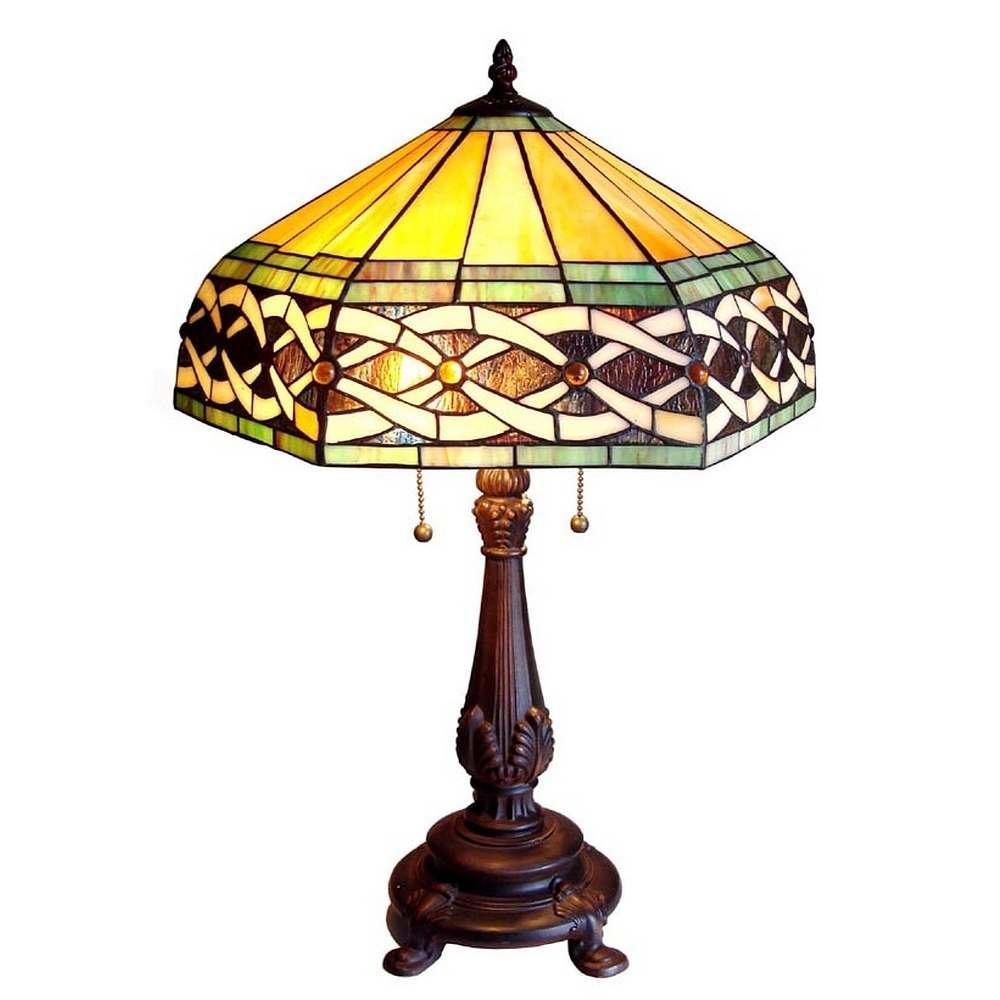 Victorian Tiffany-style 2-light Table Lamp