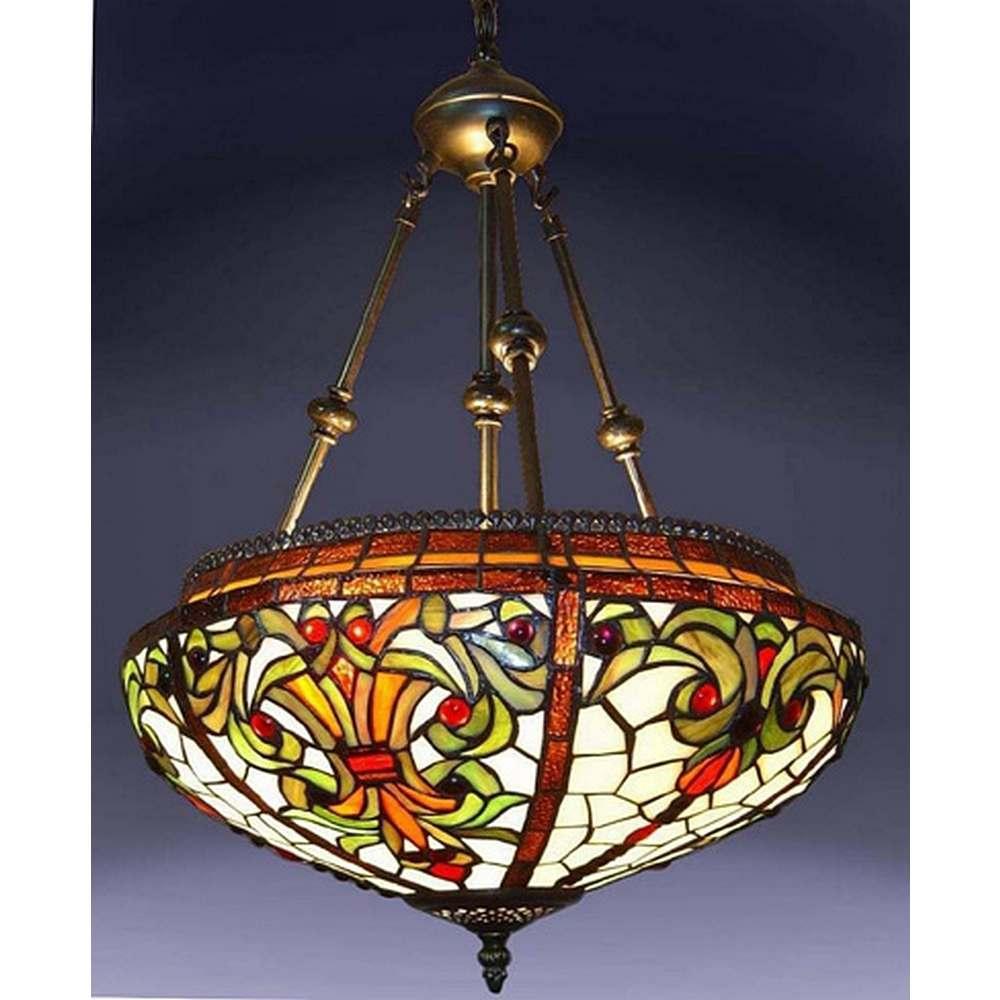 Victorian Design Tiffany-style Inverted Pendant