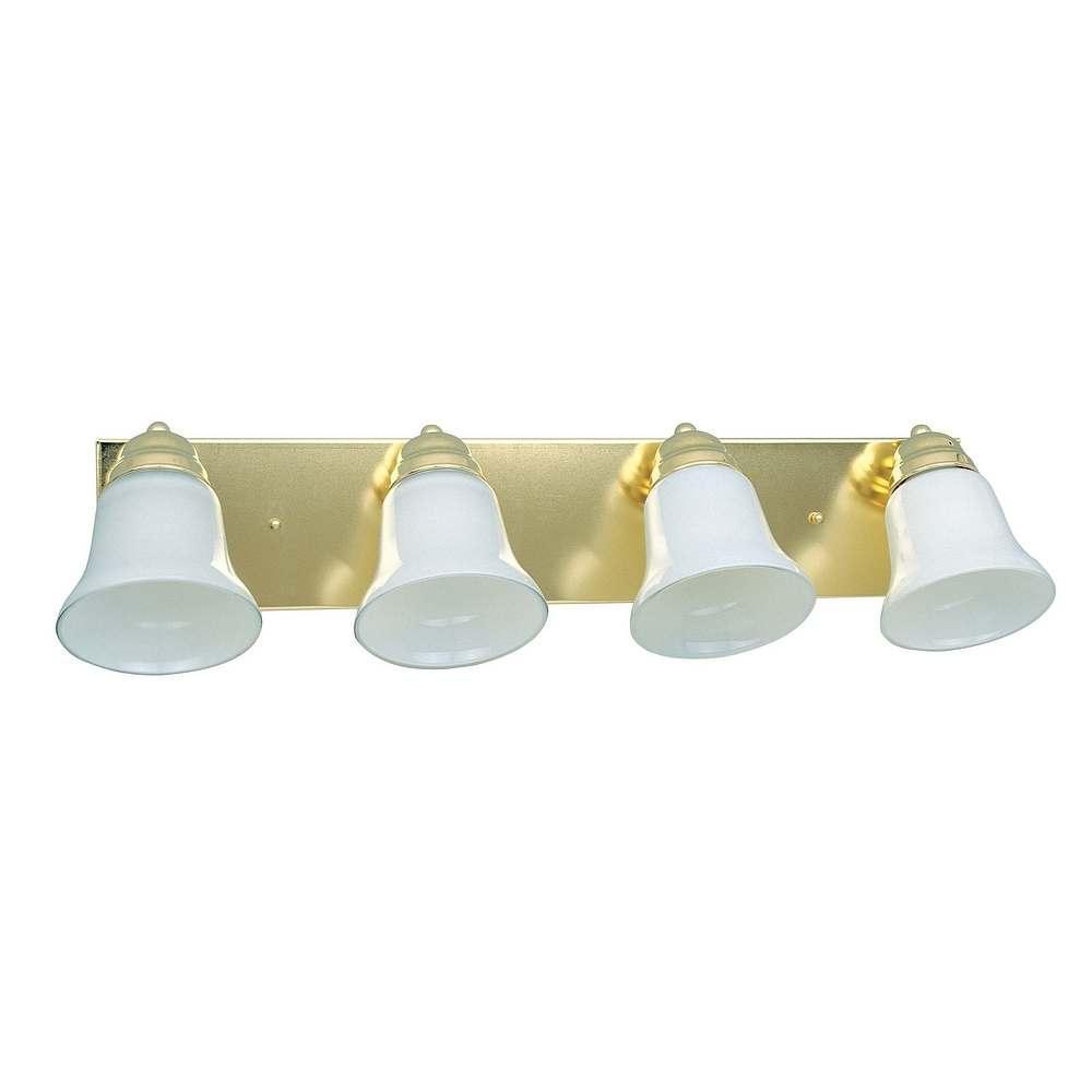Brass Finish 4-light Vanity Fixture