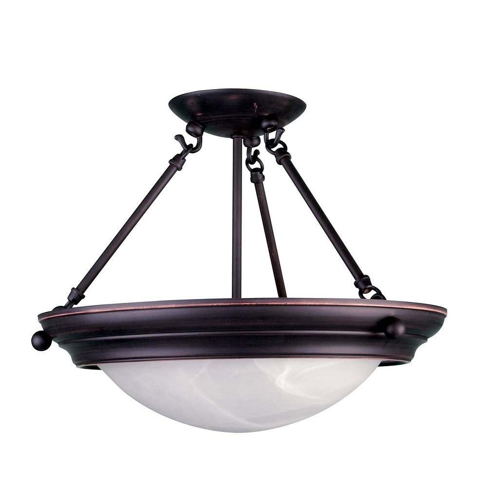 Chocolate Bronze 2-light Fluorescent Pendant Light