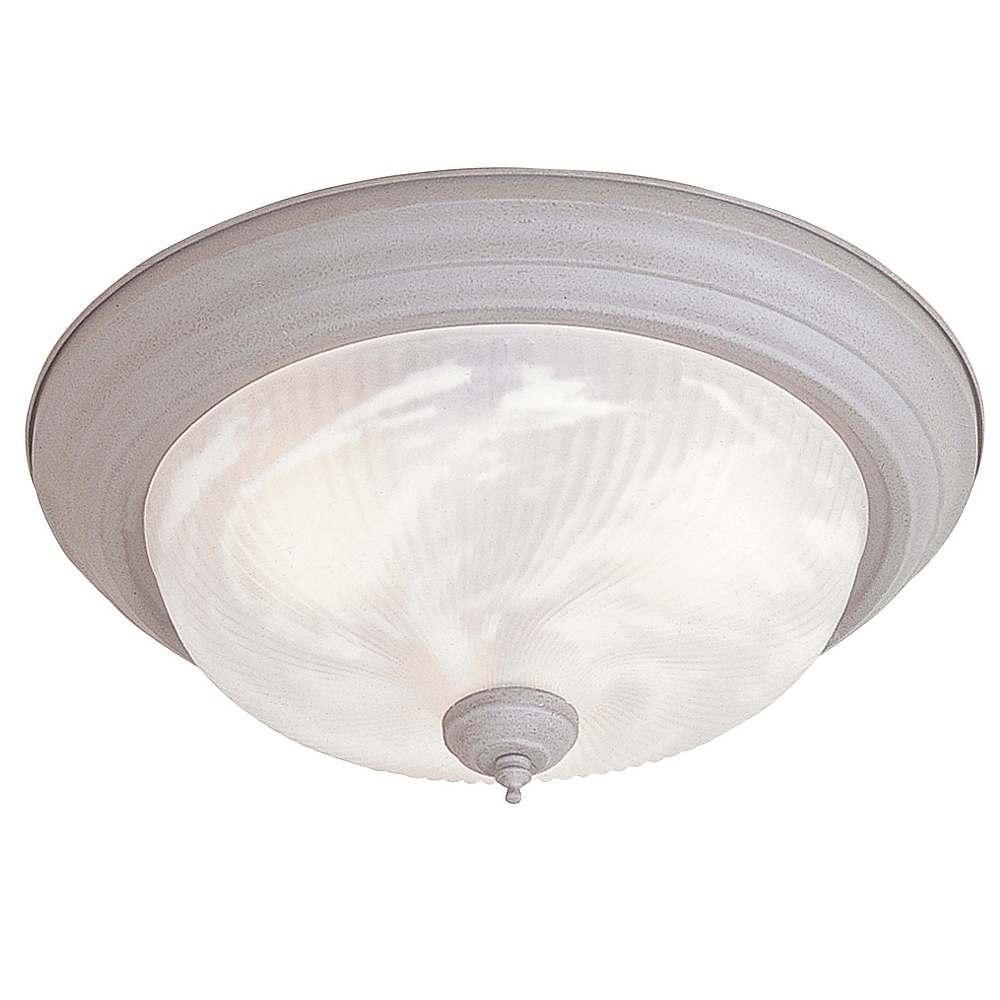 Desert Taupe 3-light Flush-mount Light Fixture