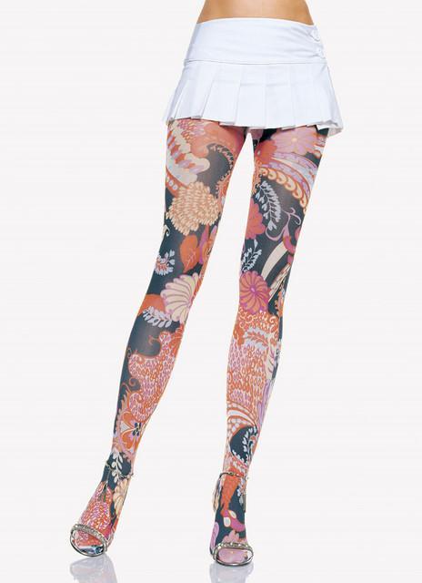 Leg Avenue Opaque Stockings Bohemian Print Tights