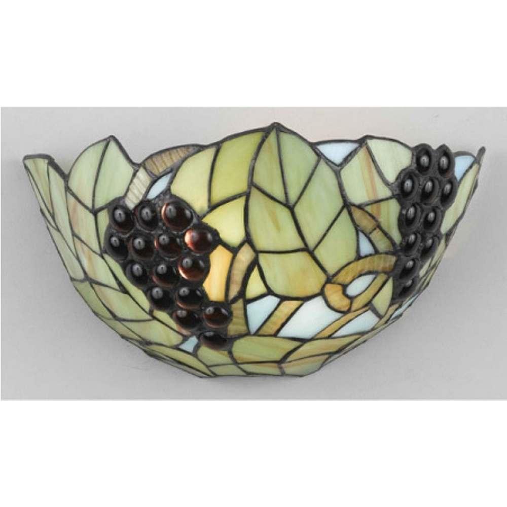 Tiffany-style Inlaid Grape Jewel Sconce