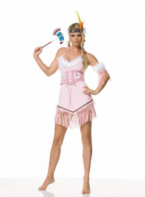 Women's Sexy Faux Suede Indian Girl Costume