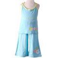 Mish Mish Girl's Blue and Green 2-piece Outfit