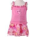 Lipstik Girl's 2-piece Pink Flower Skirt Set