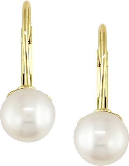 10k Gold Freshwater Pearl Children's Earrings (5-6 mm)