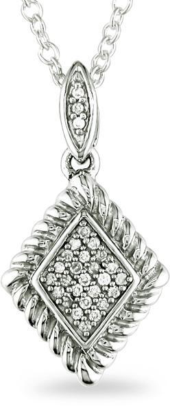 Sterling Silver 1/10ct TDW Diamond Necklace