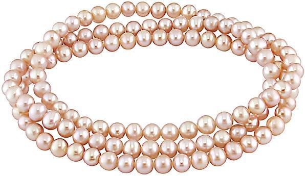 Pink Freshwater Pearl Elastic Bracelets (4-4.5 mm) (Set of 3)