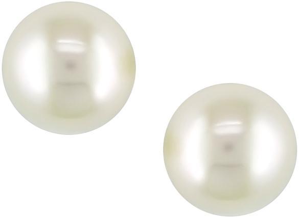14k Gold Cultured Pearl Earrings (9-10 mm)