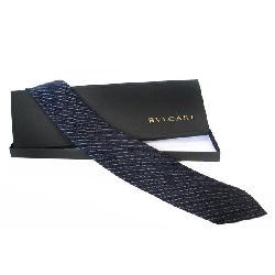 Bvlgari Segni di Viaggio Blue 7-fold Silk Necktie