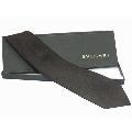 Bvlgari Nuvolato Dark Brown 7-fold Silk Necktie