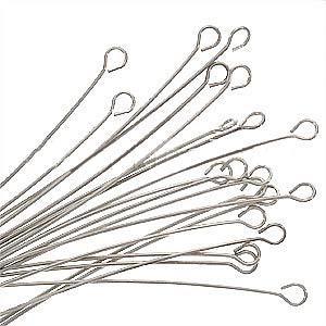 Sterling Silver 1.5-inch 24-gauge Open-eye Pins (Case of 40)