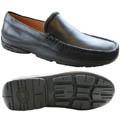 HS Trask Men's Black Driving Moc Leather Loafers
