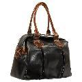 La Philipe Dual Handle Dual Zip Satchel Bag