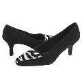 Bouquets 'Dalia' Black Microsuede Zebra Print Heels