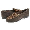 Bouquets Koto Brown Suede Leather / Leopard Print