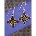 Sterling Silver Multi-gemstone Imperial Earrings (India)