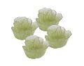 Glass Tulip Lime Stripe Votive Holders