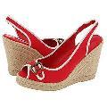 Steve Madden Cabel Red Fabric Sandals