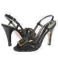 Steve Madden Annetta Black Leather Sandals