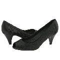 Steve Madden Sparkk Black Leather Pumps/Heels