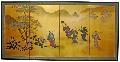 Gold Leaf 'Flower Dance' Silk Painting (China)