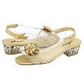 Annie Cocoa Gold Sandals