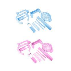 Blue and Pink 8 in 1 Sports Pack For Nintendo Wii - 2 Pack