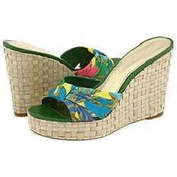 Nine West Rasselas Green Multi Fabric Sandals